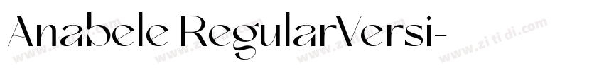 Anabele RegularVersi字体转换
